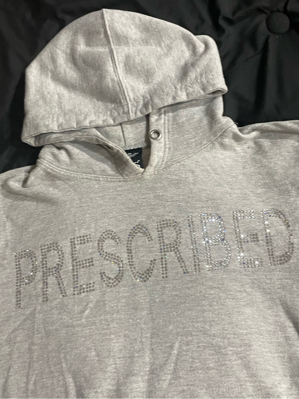 Prescribed Shelter Rhinestone Grey Hoodie Size M